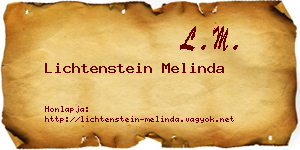 Lichtenstein Melinda névjegykártya