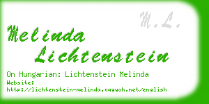 melinda lichtenstein business card